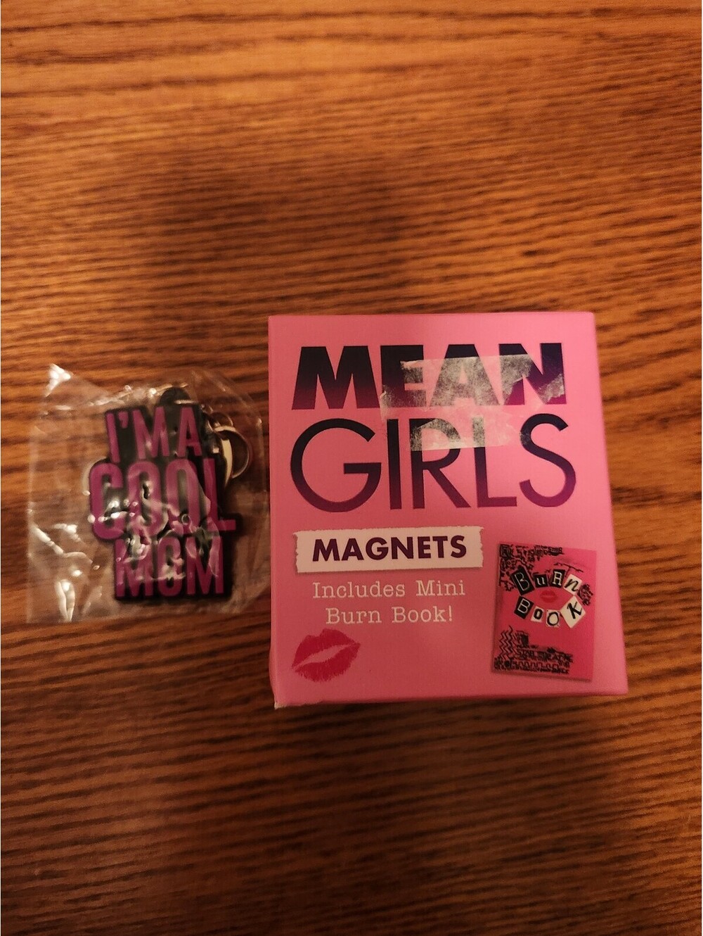 Mean Girls Movie 10 Magnets, Mini Burn Book and I'M A COOL MOM keychain